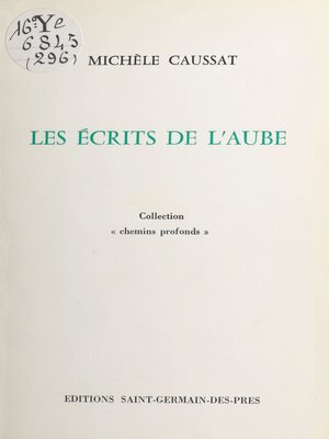 cover image of Les écrits de l'aube